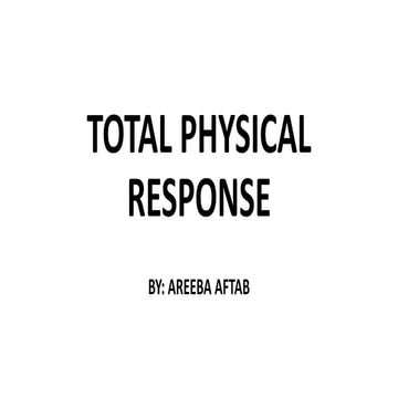 Total Physical Respose Method