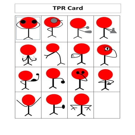 TPR card กิจกรรมสอนคำศัพท์วิทยาศาสตร์ | PDF