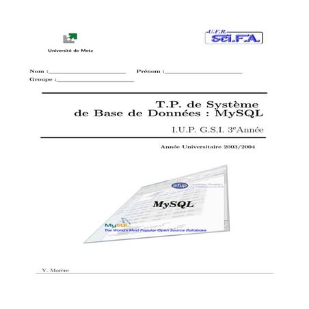 Tp sgbd gsi | PDF