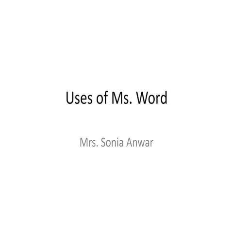 MS. Word