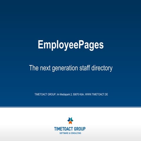EmployeePages The next generation staff directory