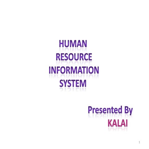 Human Resource Information System | PPTX