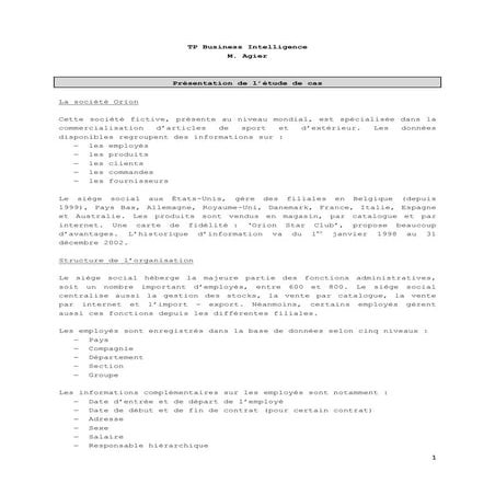 Tp talend BI | PDF