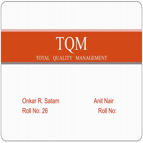 Total Quality Management