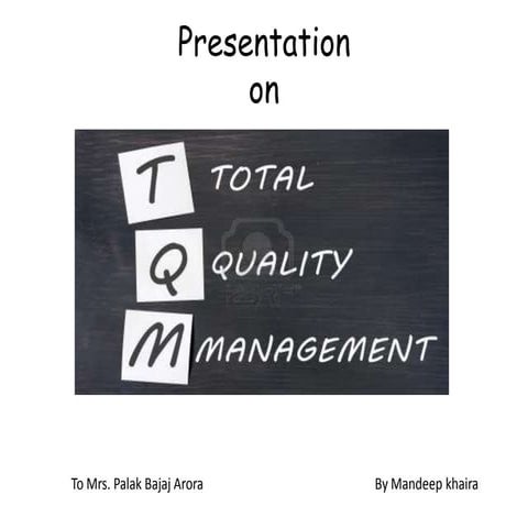 total quality management