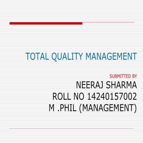 total quality management