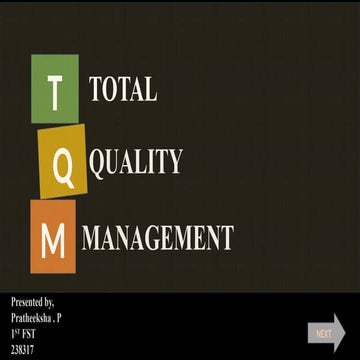 Total Quality Management(Principles)Biotechnology
