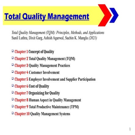 Comprehensive Overview of Total Quality Management Principles and ...