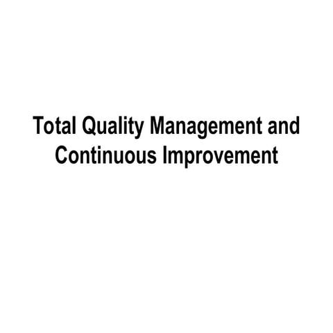 Comprehensive Guide to Total Quality Management and Business Process ...