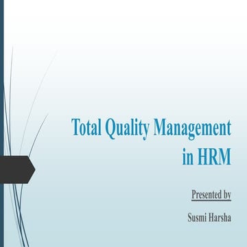 Tqm and hrm