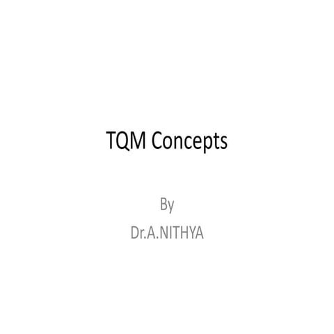 TQM concepts