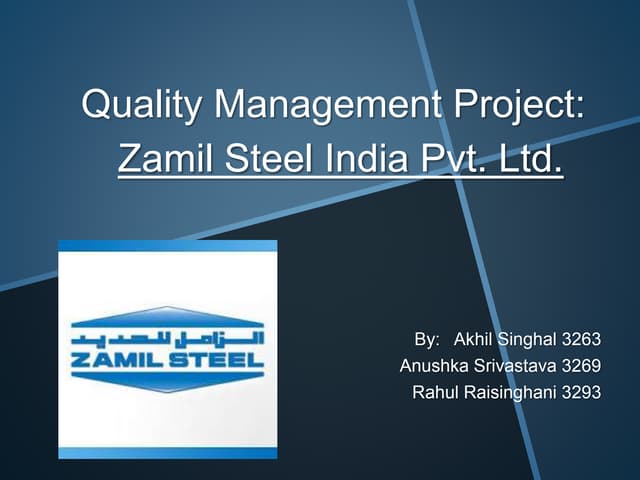 TQM Zamil Steel 12345