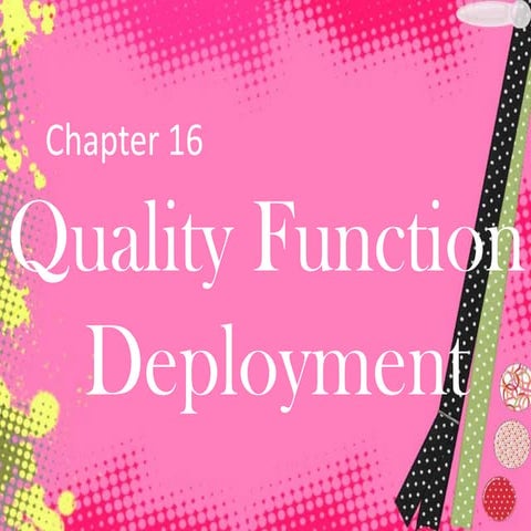 quality functions deployment