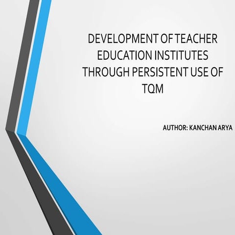 Total quality management in teacher education