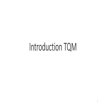 Tqm introduction