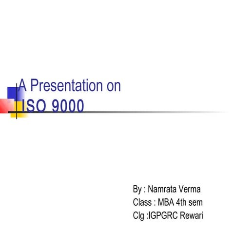 ISO 9000 | PPT