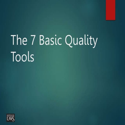 TQM unit 3 TQM TOOLS