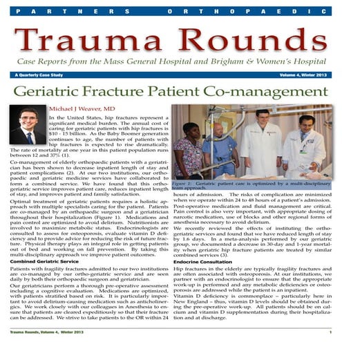 Geriatric Fracture Patient Co-management