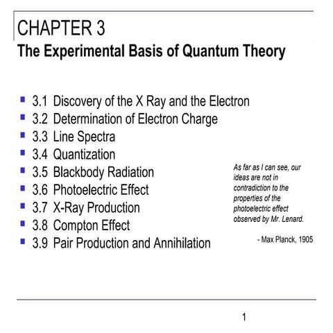 CHAPTER 3The Experimental Basis of Quantum Theory