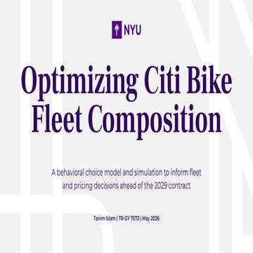 Optimizing Citi Bike Fleet Composition and Pricing Strategies for 2029 ...