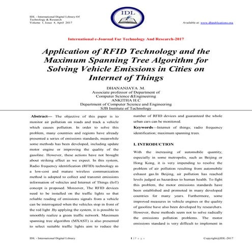 Application of RFID Technology and the Maximum Spanning Tree Algorithm for So...