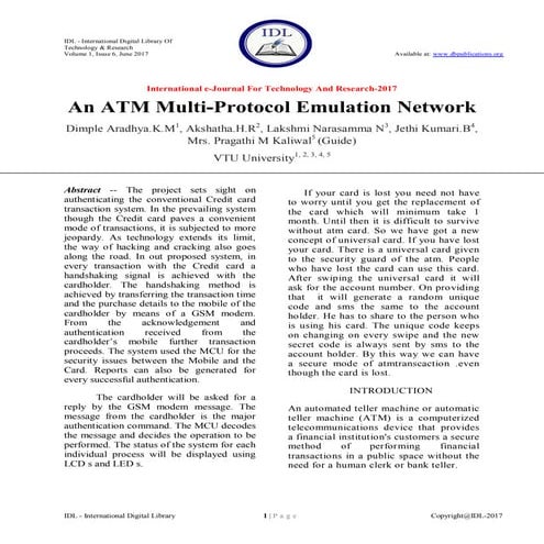 An ATM Multi-Protocol Emulation Network