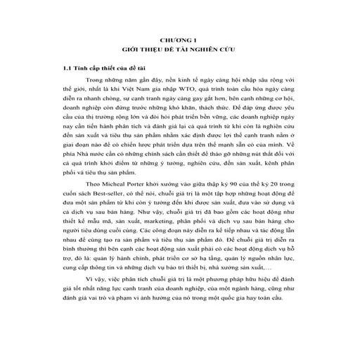 Đề tài: Phân tích chuỗi giá trị và đề xuất giải pháp phát triển bền vững trái...