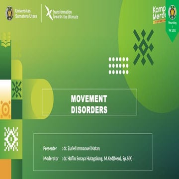Movement Disorder Presentation, Anatomy ETC | PPTX