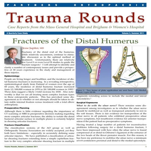 Fractures of the Distal Humerus