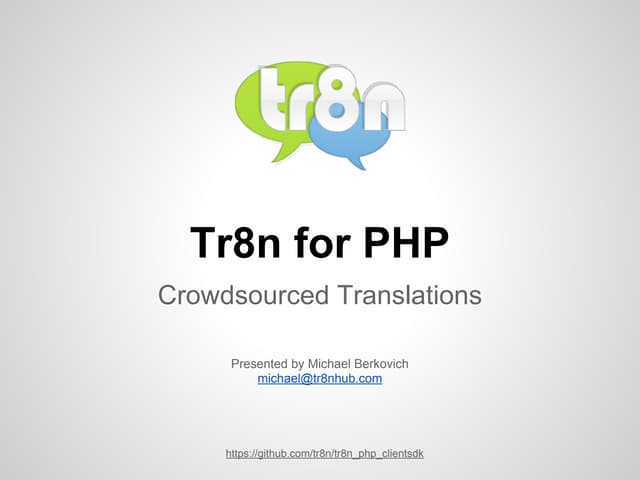 Tr8n for php - Michael Berkovich