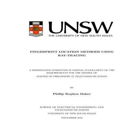 FINGERPRINT LOCATION METHODS USING RAY-TRACING