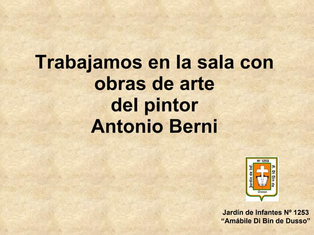 Trabajamos en la sala con obras de arte