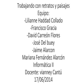 Trabajando con retratos y paisajes