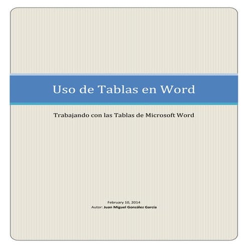 Trabajando con Tablas