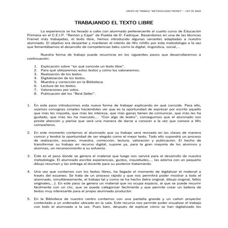 Trabajando el texto libre jaime ovalle | PDF