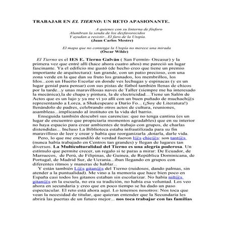 Trabajar en el tierno