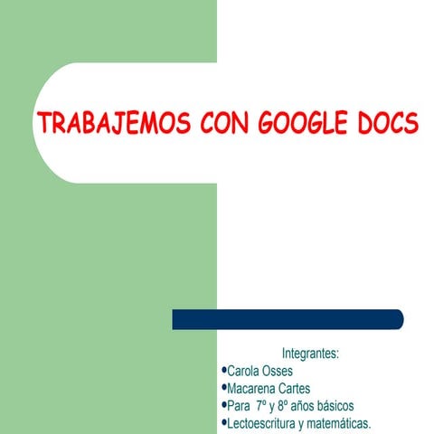 Como usar google docs