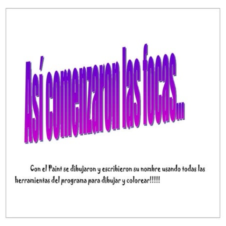 TRABAJITOS DE LAS FOCAS