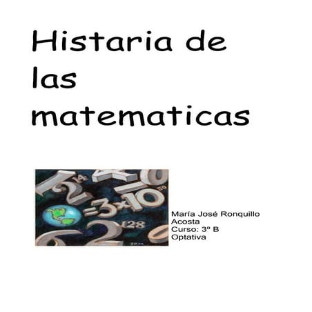 Las matemáticas al través del tiempo 