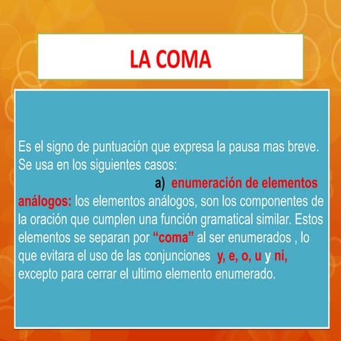 sanchez la coma PPT