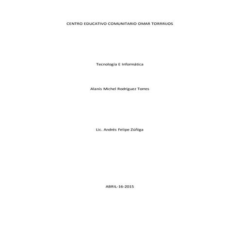 TRABAJO DE TECNOLOGIA