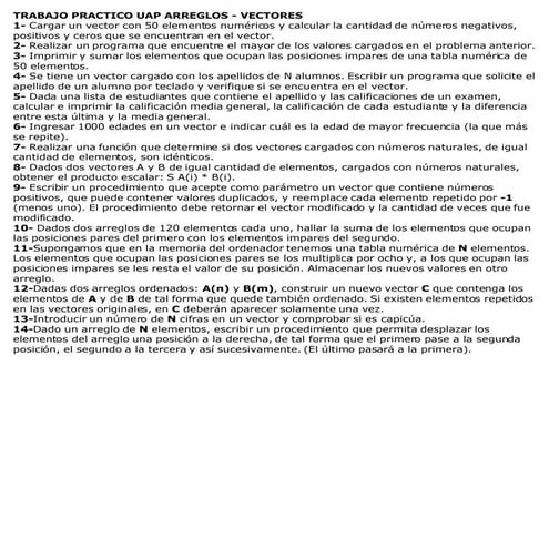 Trabajo Practico Uap Arreglos