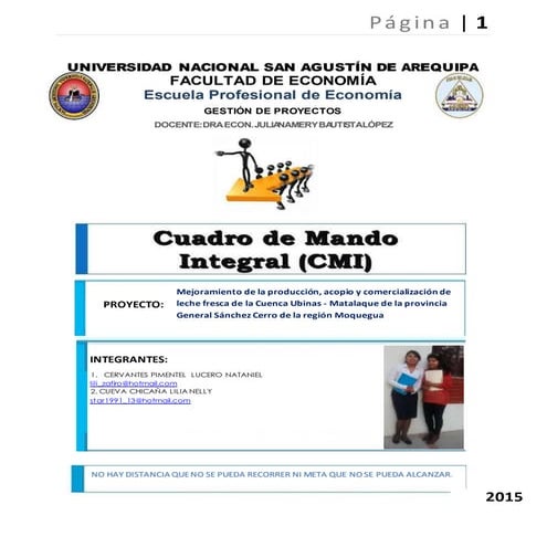 Cuadro de Mando Integral CMI