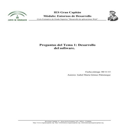 Entornos de desarrollo: Desarrollo de Software