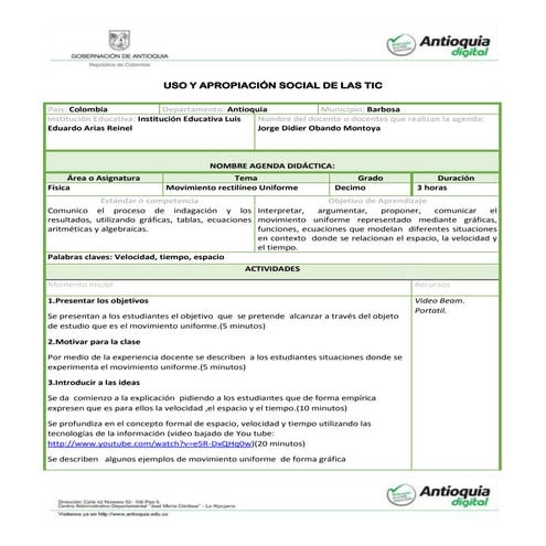 Trabajo 1 agenda didactica antioquia digital