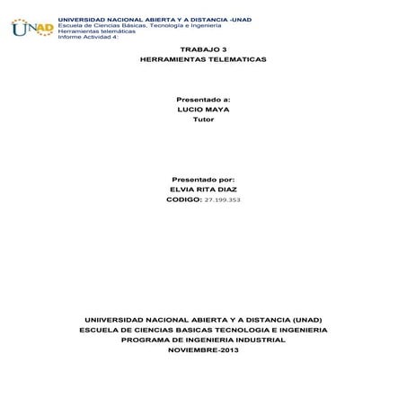 Trabajo 3 de herramientas telematicas pasto