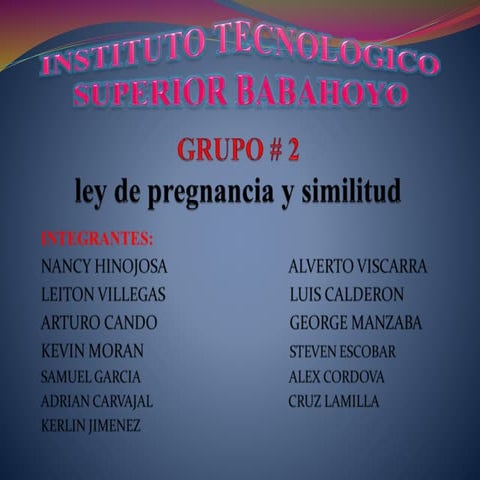 Trabajo 3 ley de pregnancia