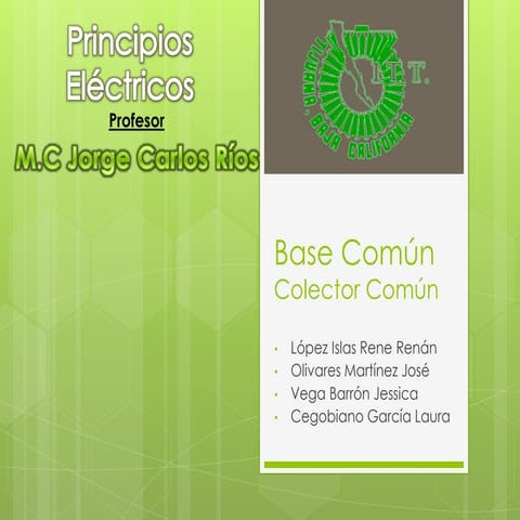 Amplificador en Base Comun y Colector Comun