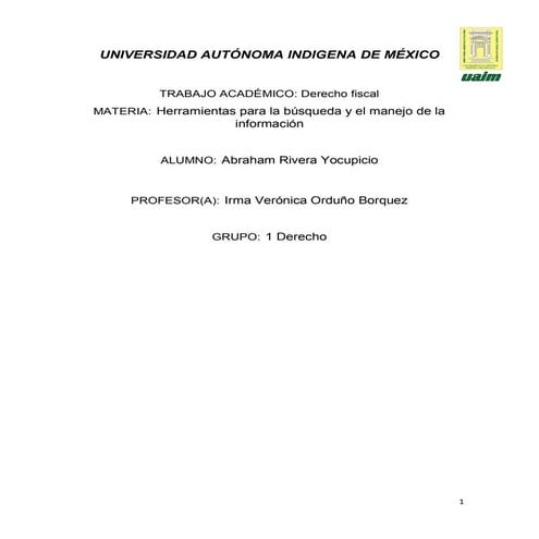 Trabajo academico de derecho fiscal
