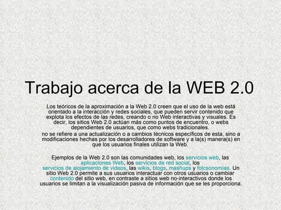 Plantilla de la web 20 tarea 5 | PPTX | Internet | Computing